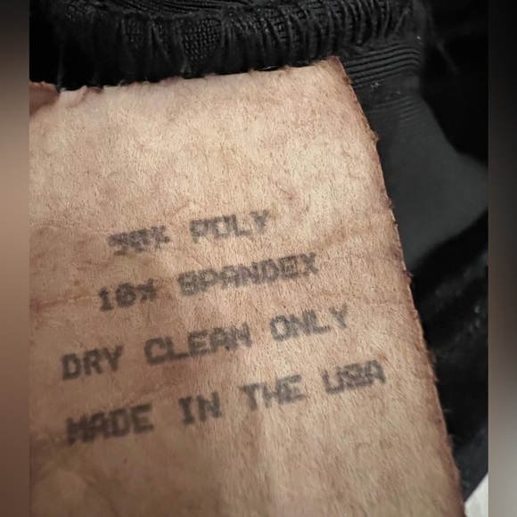 Double D Ranch Black Velvet Mock Turtleneck Feather Trim Small - Picture 9 of 12